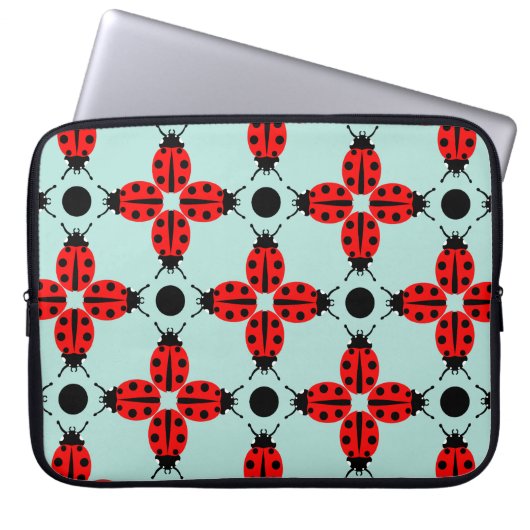 Ladybug Pattern Laptopschutzhülle (Vorderseite)