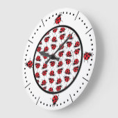 Ladybug Pattern Large Clock Große Wanduhr (Winkel)
