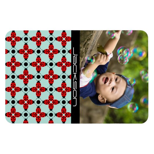 Ladybug Pattern Magnet (Horizontal)