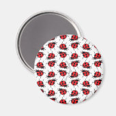 Ladybug Pattern Magnet (Vorderseite/Rückseite)