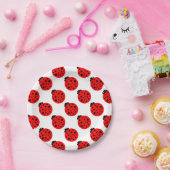 Ladybug Pattern Pappteller (Party)