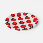 Ladybug Pattern Pappteller (Schrägansicht)