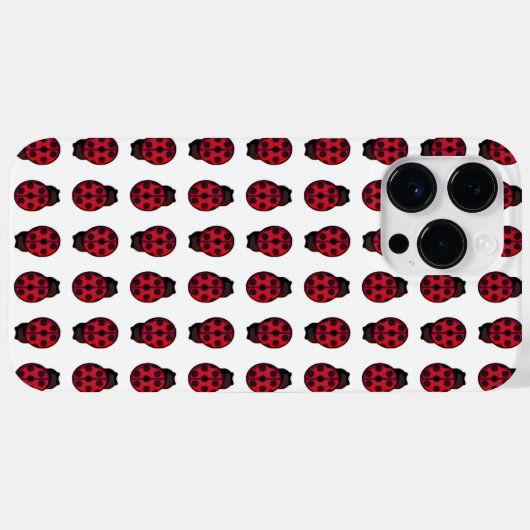 Ladybug Pattern Phone Case (Rückseite (Horizontal))