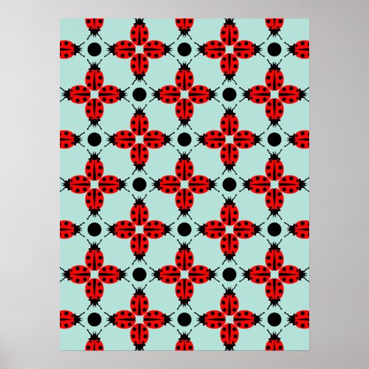 Ladybug Pattern Poster (Vorne)