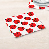 Ladybug Pattern Rechteckiger Pappuntersetzer (angewinkelt)