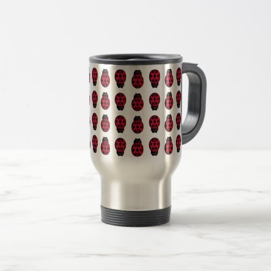 Ladybug Pattern Reisebecher (VorderseiteRechts)