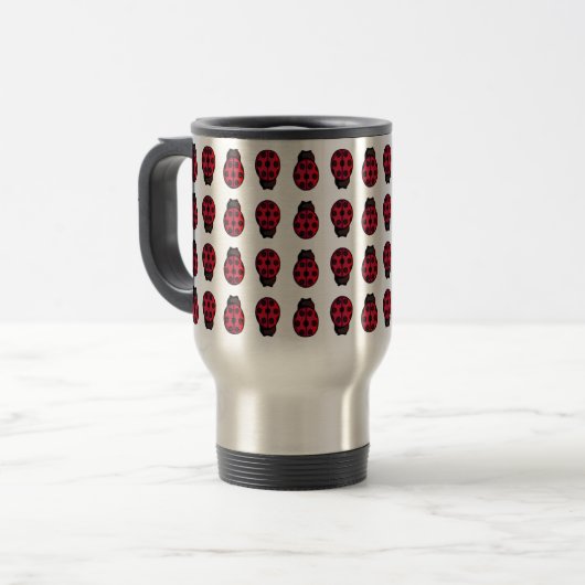 Ladybug Pattern Reisebecher (Vorderseite Links)