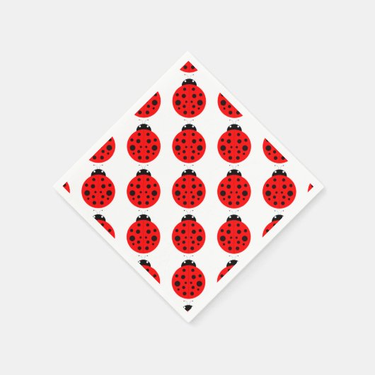 Ladybug Pattern Serviette (Ecke)