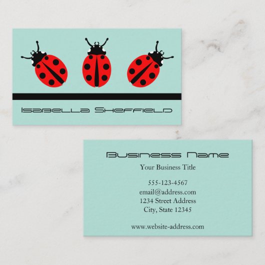Ladybug Pattern Visitenkarte (Vorne/Hinten)