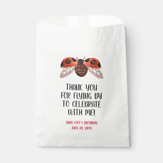 Ladybug Personalisiert Gastgeschenk Bags Geschenktütchen (Vorderseite)