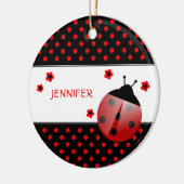 Ladybug Personalisierte Keramik Ornament (Links)