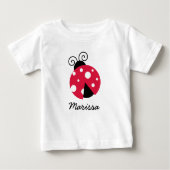 Ladybug Personalisierte Vorlagen Baby T-shirt (Vorderseite)