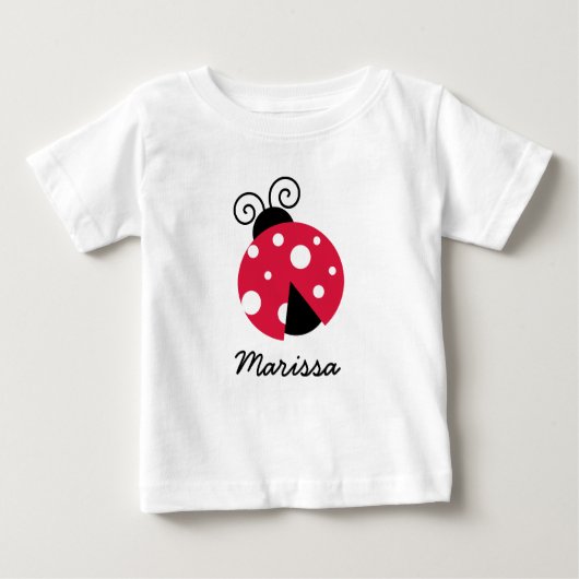 Ladybug Personalisierte Vorlagen Baby T-shirt (Vorderseite)