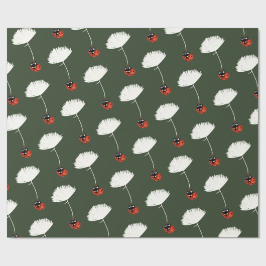 Ladybug Pflanze Fly Geschenkpapier (Flach)