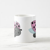 Ladybug Pink Awareness Ribbon Kaffee Tasse (Mittel)
