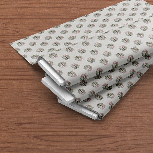 Ladybug Pink Green Country Chic Blumenmuster Stoff