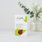 Ladybug Play Date Cards Telefonnummerkarte (Stehend Vorderseite)