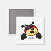 Ladybug Polka Auntie Magnet (Vorderseite/Rückseite)