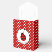 Ladybug Polka Dot Baby Dusche Custom Gevor Box Geschenkschachtel (Geöffnet)