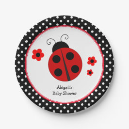Ladybug Polka Dot Baby Dusche Pappteller