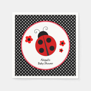 Ladybug Polka Dot Baby Dusche Serviette