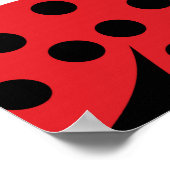 Ladybug Polka Dot Custom GeburtstagspartBanner Poster (Ecke)