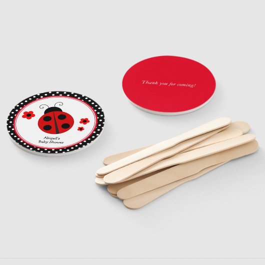 Ladybug Polka Dot Danke Fächer (Non-assembled)