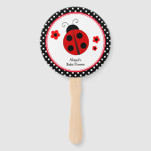 Ladybug Polka Dot Danke Fächer (Vorderseite)
