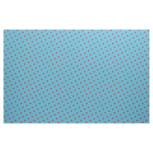 Ladybug Polka Dot Pattern auf blau Stoff (Yard (91,4 cm))