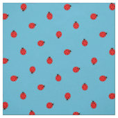 Ladybug Polka Dot Pattern auf blau Stoff (Muster)