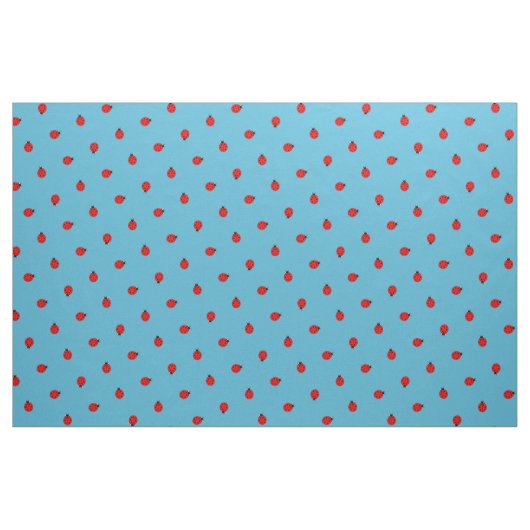 Ladybug Polka Dot Pattern auf blau Stoff (Fat Quarter (45,7 x 55,9 cm))