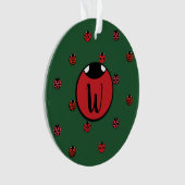 Ladybug Polka Dots Akrylic Ornament (Vorderseite)