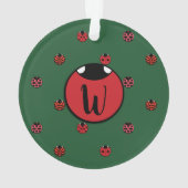 Ladybug Polka Dots Akrylic Ornament (Rückseite)
