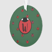 Ladybug Polka Dots Akrylic Ornament (Vorderseite)