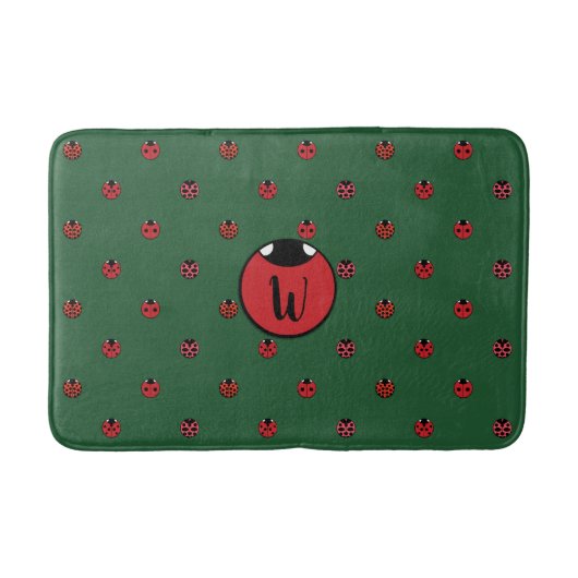 Ladybug Polka Dots Bath Mat Badematte (Vorderseite)