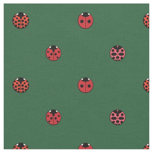 Ladybug Polka Dots Fabric Stoff (Nahaufnahme)
