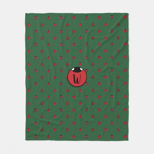 Ladybug Polka Dots Fleece Blanket (Vorderseite)