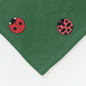 Ladybug Polka Dots Fleece Blanket (Ecke)