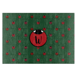 Ladybug Polka Dots Glass Cutting Board Schneidebrett
