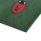 Ladybug Polka Dots Glass Cutting Board Schneidebrett (Ecke)