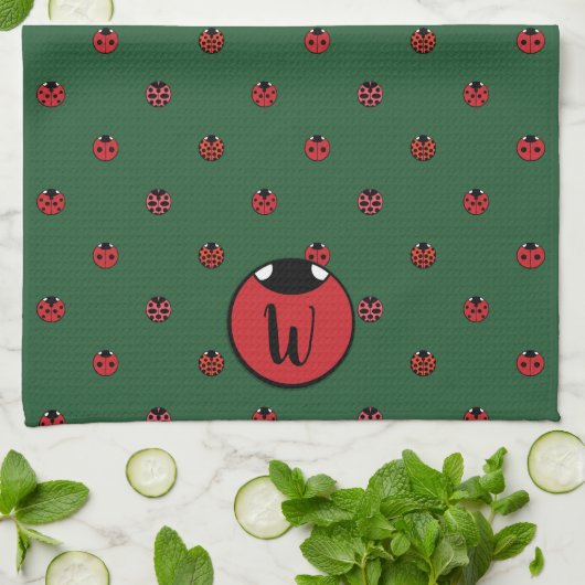 Ladybug Polka Dots Küchentücher (Gefaltet)
