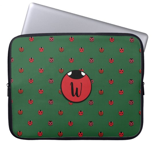 Ladybug Polka Dots Laptop Sleeve (Vorderseite)