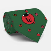 Ladybug Polka Dots Men's Neck Tie Krawatte (Gerollt)