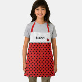 Ladybug Polka Dots Name Schürze (Insitu)