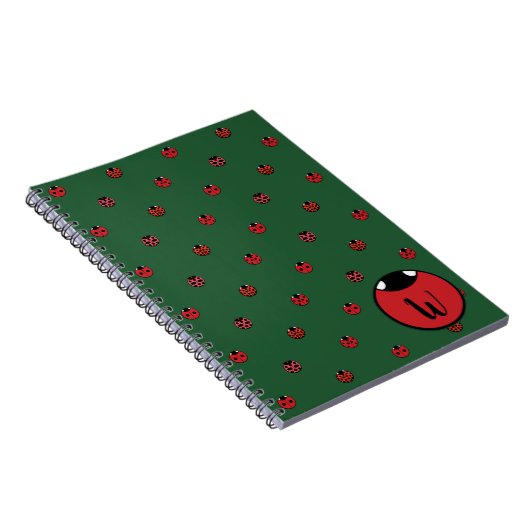 Ladybug Polka Dots Notebook Notizblock (Rechte Seite)