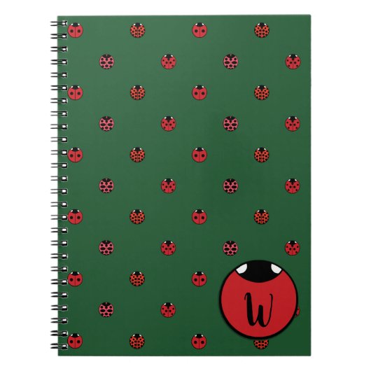 Ladybug Polka Dots Notebook Notizblock (Vorderseite)