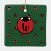 Ladybug Polka Dots Ornament (Rückseite)
