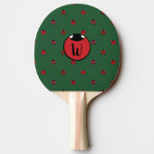 Ladybug Polka Dots Ping Pong Paddle Tischtennis Schläger (Rückseite)