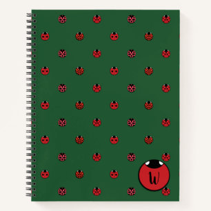 Ladybug Polka Dots Spiral Notebook Notizblock
