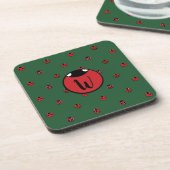 Ladybug Polka Dots Square Untersetzer (Linke Seite)
